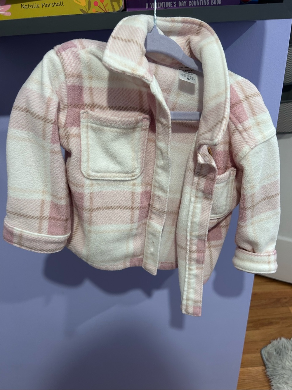 Carter's Pink and Cream Plaid Fleece Jacket
